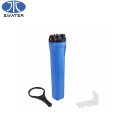 Single 20" UPVC Plastic Slim Blue Cartridge Filters Housing For Water Treatment RO System